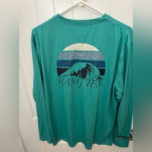 Hang Ten Men's Teal Long Sleeve Shirt large #E